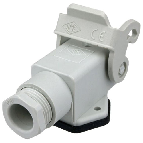 Techspan AS1L03SA2P, A Series Surface Mount Base, 1 Port, 3 or 4P+Ground, Single Lever, Angled with PG11 Cable Entry, CT-Type Locking, Plastic Type