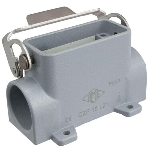 Techspan AS1L10S5, A Series Surface Mount Base, 1 Port, 10P+Ground, Single Lever, PG21 Thread, IL-Type Locking, Metal Type