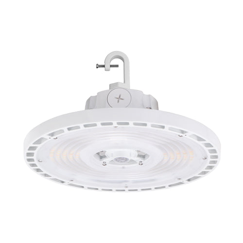 Votatec AST-HB28-150WS1AT2C2-WH35/40/50WD, LED High Bay UFO Light with Plug for Sensor, CCT & Watt Adjustable, 150/100/80W, 120-347VAC, 22000/15000/12000LM, 3500/4000/5000K, Dimmable, White
