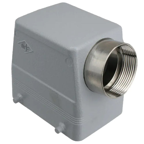 Techspan ASTP32D12, A Series High Construction Hood, Side Entry with Adapter, 32P+Ground, Pegs for Double Levers, 1'' NPT Thread, Tall, C-Type, Metal