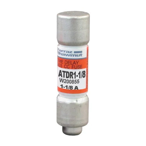 Mersen ATDR1-1/8, ATDR Class CC Time-Delay Fuse, 600VAC/300VDC, 1.125A, Ferrule Type