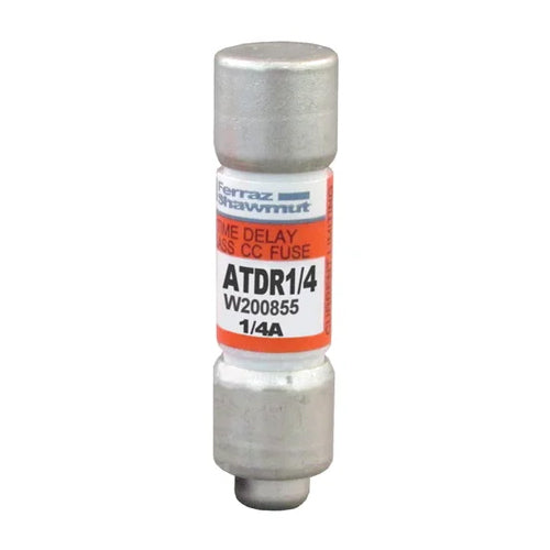 Mersen ATDR1/4, ATDR Class CC Time-Delay Fuse, 600VAC/300VDC, 0.25A, Ferrule Type