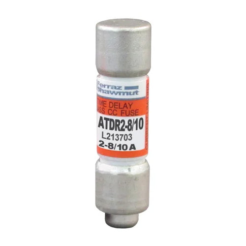 Mersen ATDR2-8/10, ATDR Class CC Time-Delay Fuse, 600VAC/300VDC, 2.8A, Ferrule Type