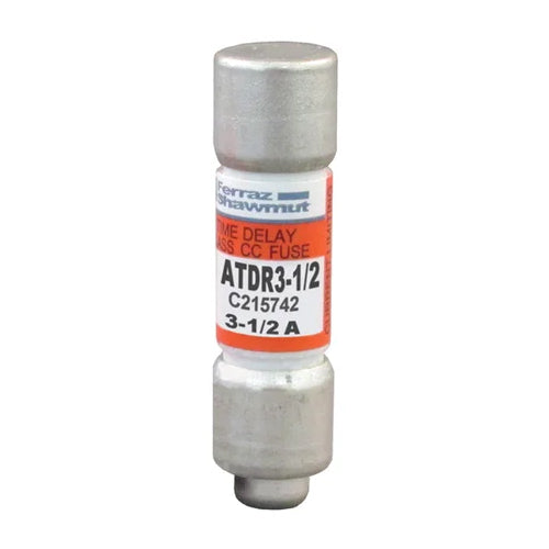 Mersen ATDR3-1/2, ATDR Class CC Time-Delay Fuse, 600VAC/300VDC, 3.5A, Ferrule Type