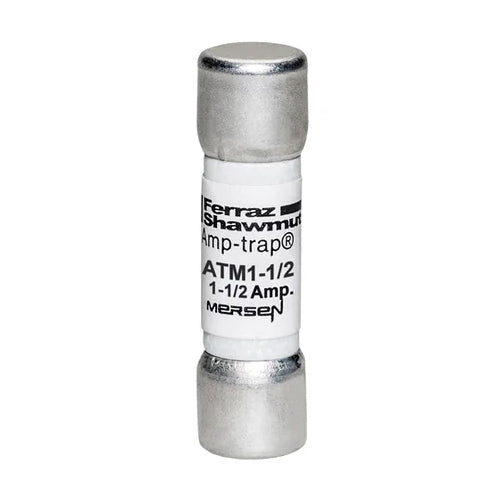Mersen ATM1-1/2, Midget Fast-Acting ATM Fuse, 600VAC/DC, 1.5A, Ferrule Type