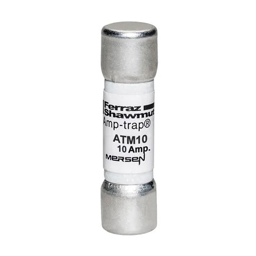 Mersen ATM10, Midget Fast-Acting ATM Fuse, 600VAC/DC, 10A, Ferrule Type