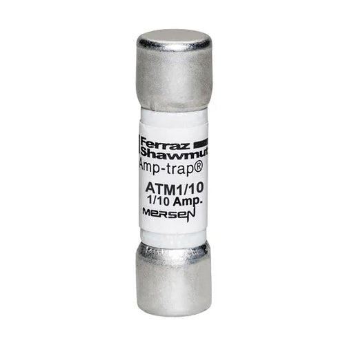 Mersen ATM1/10, Midget Fast-Acting ATM Fuse, 600VAC/DC, 0.1A, Ferrule Type