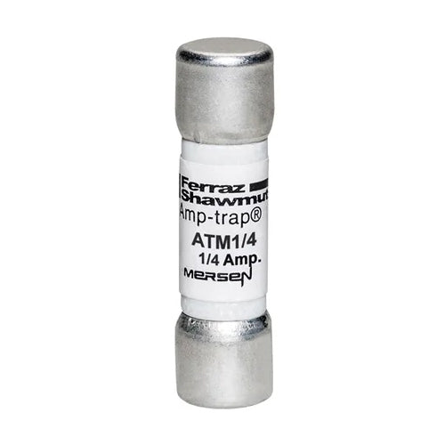 Mersen ATM1/4, Midget Fast-Acting ATM Fuse, 600VAC/DC, 0.25A, Ferrule Type