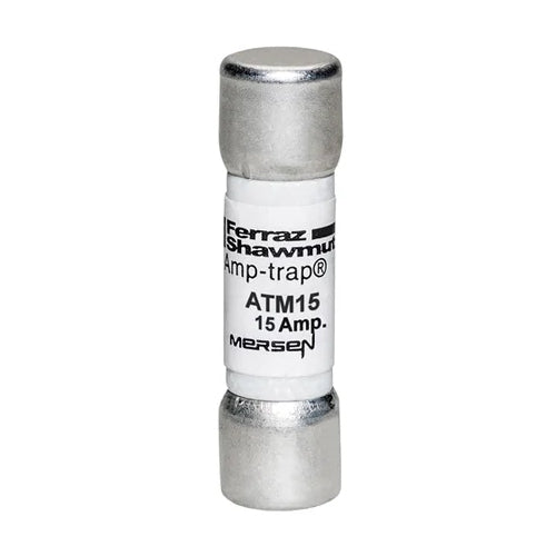 Mersen ATM15, Midget Fast-Acting ATM Fuse, 600VAC/DC, 15A, Ferrule Type