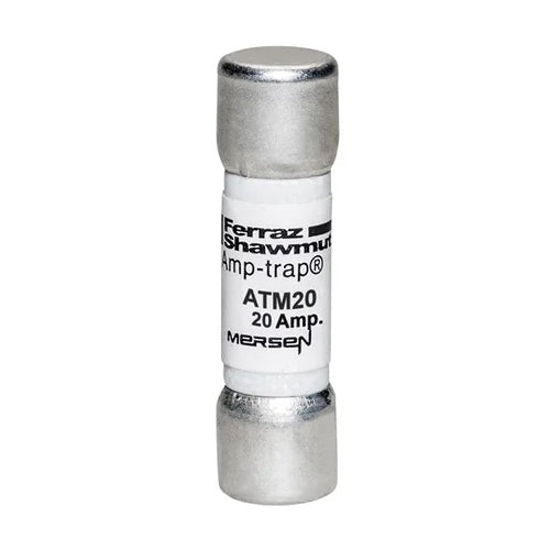 Mersen ATM20, Midget Fast-Acting ATM Fuse, 600VAC/DC, 20A, Ferrule Type