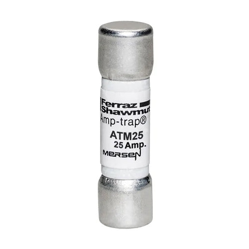 Mersen ATM25, Midget Fast-Acting ATM Fuse, 600VAC/DC, 25A, Ferrule Type