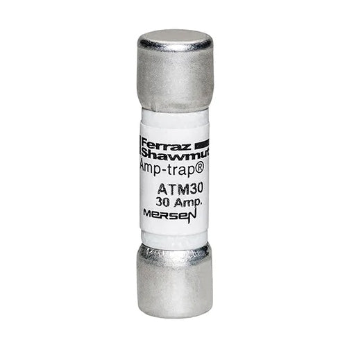 Mersen ATM30, Midget Fast-Acting ATM Fuse, 600VAC/DC, 30A, Ferrule Type