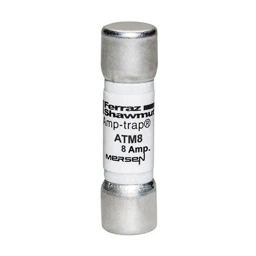 Mersen ATM8, Midget Fast-Acting ATM Fuse, 600VAC/DC, 8A, Ferrule Type