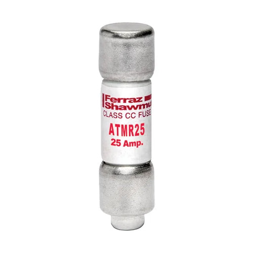 Mersen ATMR25, ATMR Class CC Fast-Acting Fuse, 600VAC/DC, 25A, Ferrule Type