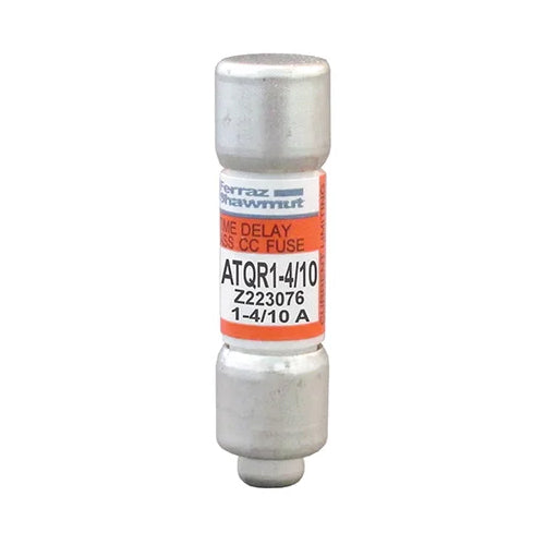 Mersen ATQR1-4/10, Class CC ATQR Time-Delay Fuse, 600VAC/300VDC, 1.4A, Ferrule Type