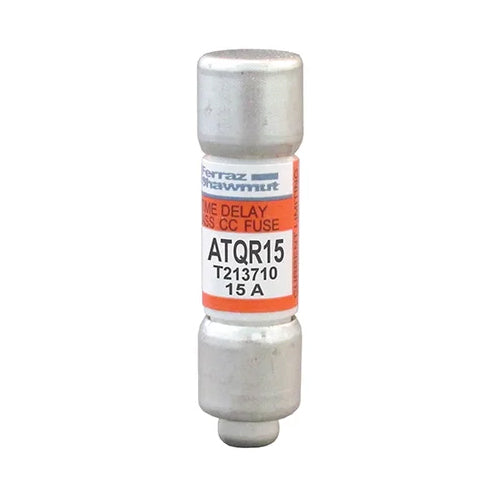 Mersen ATQR15, Class CC ATQR Time-Delay Fuse, 600VAC/300VDC, 15A, Ferrule Type