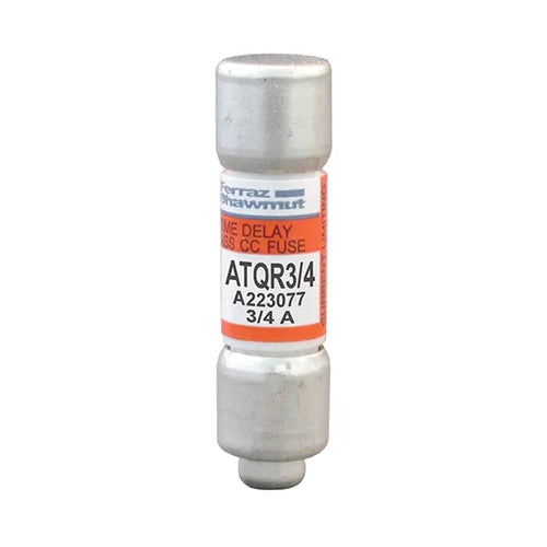 Mersen ATQR3/4, Class CC ATQR Time-Delay Fuse, 600VAC/300VDC, 0.75A, Ferrule Type