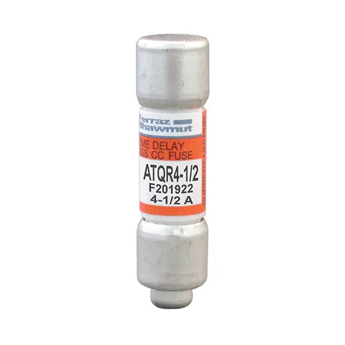 Mersen ATQR4-1/2, Class CC ATQR Time-Delay Fuse, 600VAC/300VDC, 4.5A, Ferrule Type