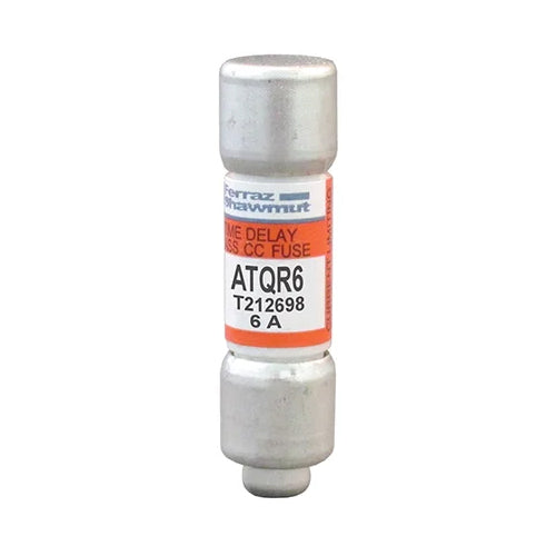 Mersen ATQR6, Class CC ATQR Time-Delay Fuse, 600VAC/300VDC, 6A, Ferrule Type