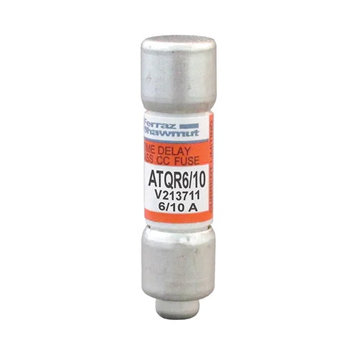 Mersen ATQR6/10, Class CC ATQR Time-Delay Fuse, 600VAC/300VDC, 0.6A, Ferrule Type