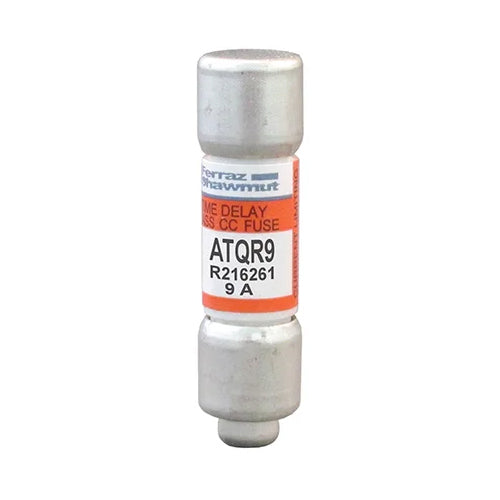 Mersen ATQR9, Class CC ATQR Time-Delay Fuse, 600VAC/300VDC, 9A, Ferrule Type