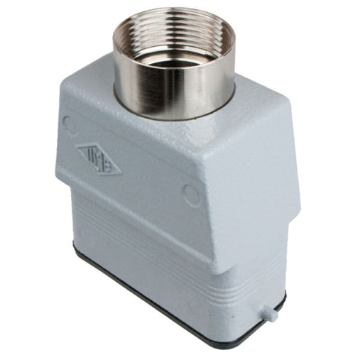 Techspan ATTP10S4, A Series High Construction Hood, Top Entry with Adapter, 10P+Ground, Pegs for Single Lever, PG16 Thread, IL-Type Locking, Metal