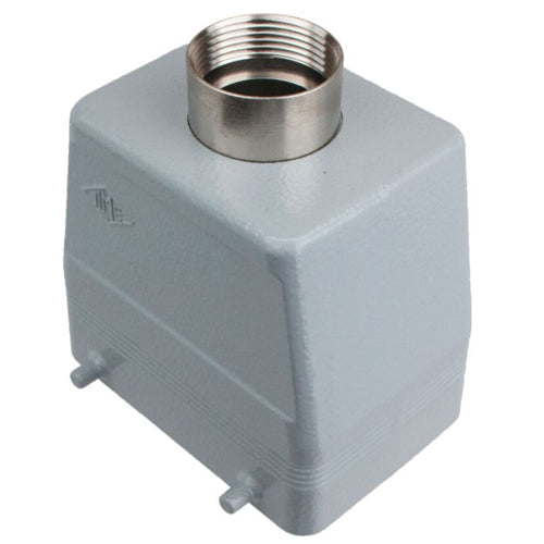 Techspan ATTP32D11, A Series High Construction Hood, Top Entry with Adapter, 32P+Ground, Pegs for Double Levers, 3/4'' NPT Thread, C-Type Locking, Metal