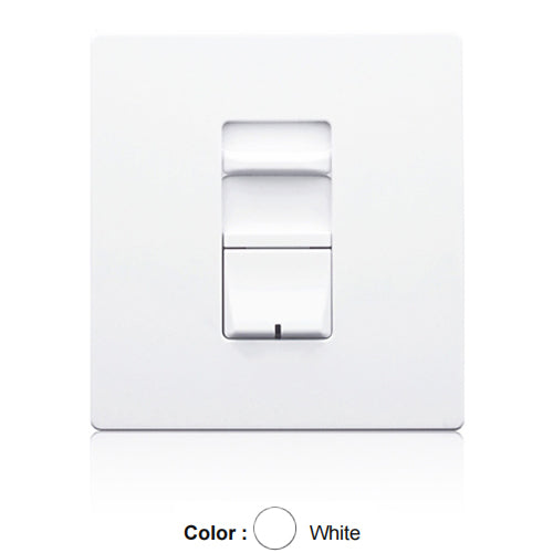 Leviton AWSMT-XDW, Renoir II Preset Slide Dimmer, Mark 10 or Lutron 2-Wire, 1920/3680/4432 W/VA, 120/230/277 VAC, Neutral Required, White