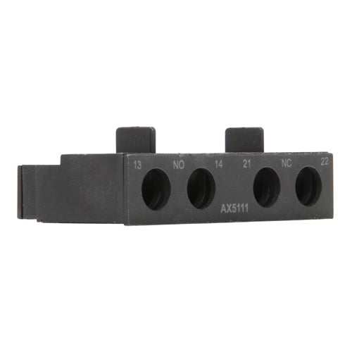 Noark AX5111, Instantaneous Auxiliary Contact Block for Ex9S32 Series Manual Motor Starters, Front Mount, 1 Block, NO+NC Contact