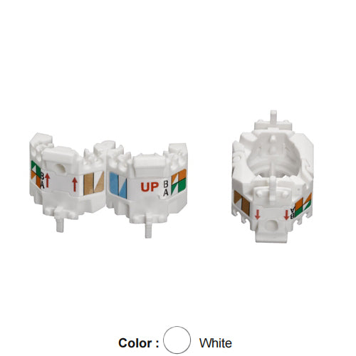 Leviton AXUJK-BWM, Wire Manager for ATLAS-X1 Shielded Jacks, White, 10-Pack