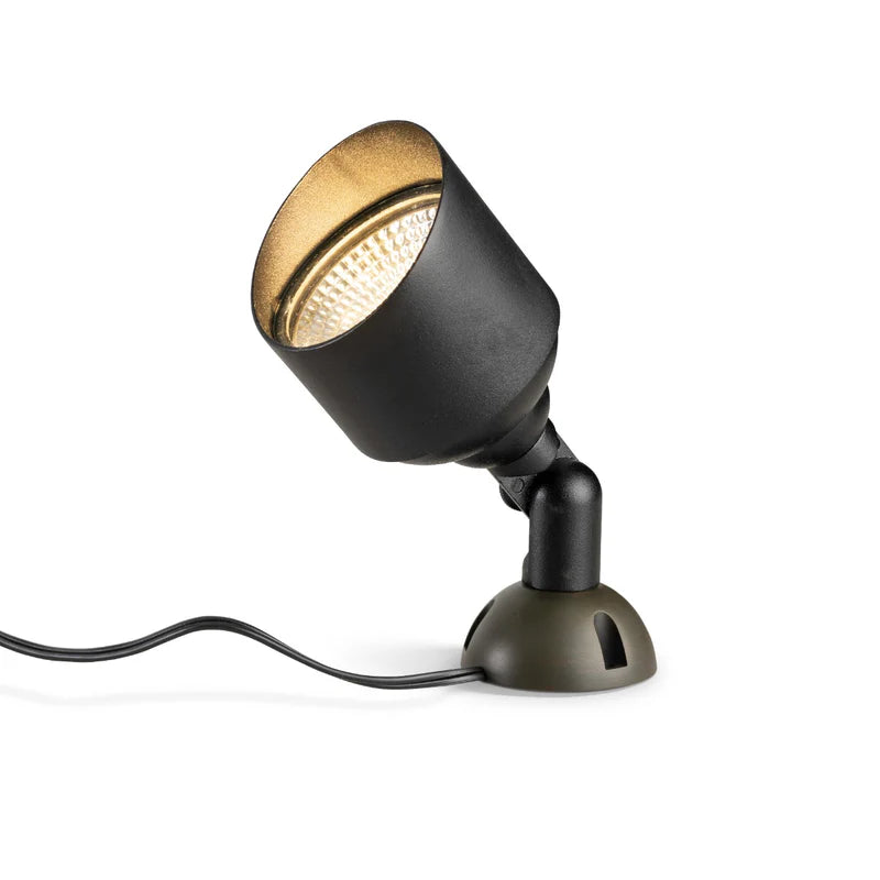 Almas Lighting FL-MB6W-605-3000K, ALMAS Onyx F5 Compact Landscape Flood Light, 6W, 500 Lumens, 3000K Warm White, 60° Beam Angle, Metal Black