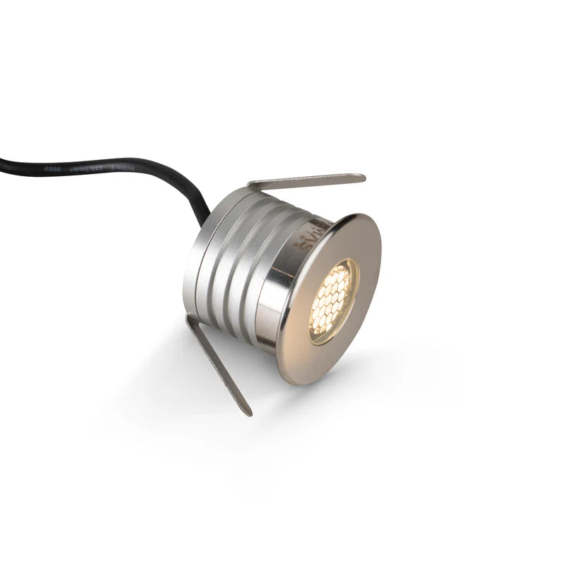 Almas Lighting DK-SS3W-502-3000K, ALMAS Barite D2 Deck Light, 3W, 195 Lumens, 3000K Warm White, 30° Beam Angle, Stainless Steel