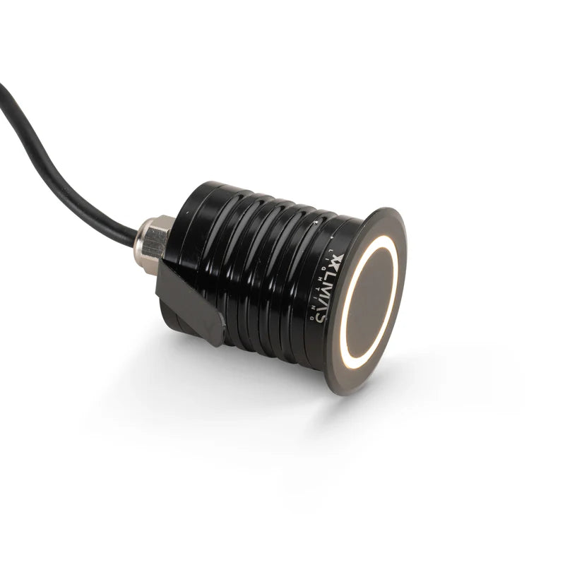 Almas Lighting DK-MB3W-505-3000K, ALMAS Barite D5 Deck Light, 3W, 195 Lumens, 3000K Warm White, 30° Beam Angle, Metal Black