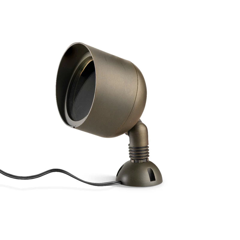 Almas Lighting FL-AB-601-NL, ALMAS Onyx F1 Flood Light, 12V, IP67, Clear Flat Glass Lens, Antique Bronze, No Lamp