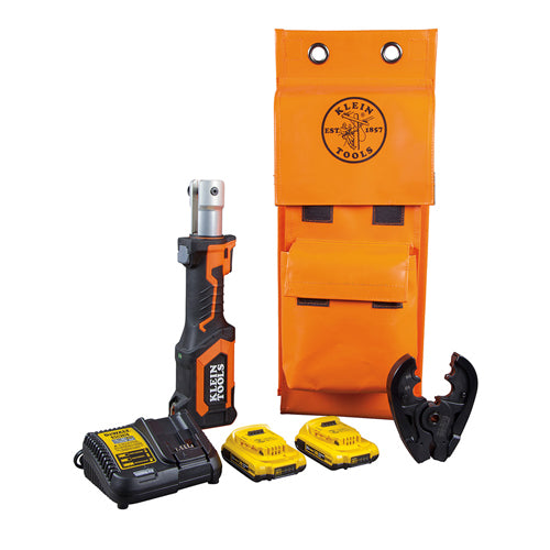 Klein Tools BAT207T1, Battery-Operated Crimper, BG Die/D3 Groove, 2 Ah