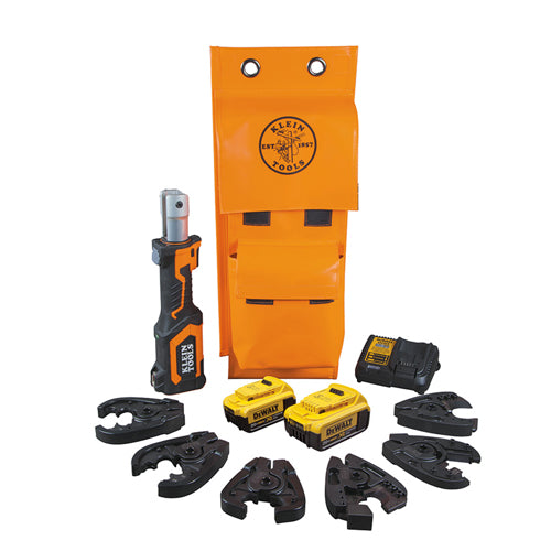 Klein Tools BAT207T144H, Battery-Operated Cutter/Crimper Kit, 4 Ah