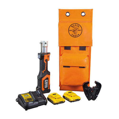 Klein Tools BAT207T2, Battery-Operated Crimper, D3 Groove, 2 Ah