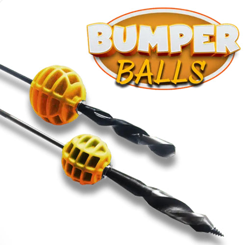 Rack-A-Tiers BB1520-38, Bumper Balls Kit, New Plastic Model, with 3/8" x 54" Flex Auger Bit