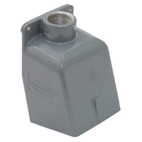 Hubbell BB601W, Metallic 15º Angle Back Box, Cast Iron, For 60 and 63A Devices, 1-1/4'' NPT Hub