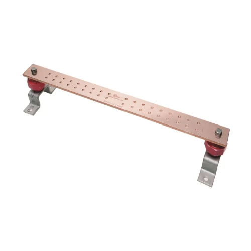 Burndy BBB14224B, Bare Copper Busbar, 1/4"x2"x24", 36 Holes