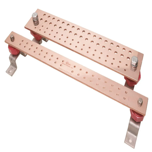 Burndy BBB14410C, Bare Copper Busbar, 1/4"x4"x10", 22 Holes