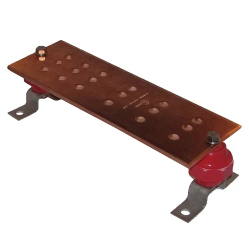 Burndy BBB14412E, Bare Copper Busbar, 1/4"x4"x12", 18 Holes