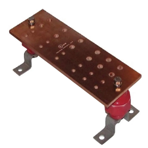 Burndy BBB14412F, Bare Copper Busbar, 1/4"x4"x12", 24 Holes