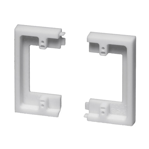 Arlington BES2, Non-Metallic Box Extender, 2-Gang, Extend Shallow Box 5/8", Paintable, White