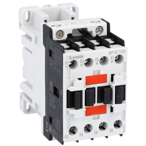 Lovato BF18T0D110, BF Series Four-Pole Contactor, IEC Operating Current Ith (AC1) = 32A, DC Coil, 110VDC, 4NC