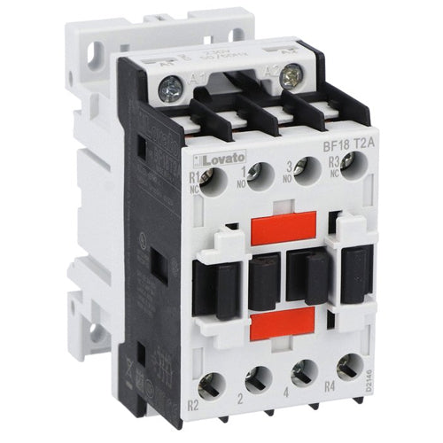 Lovato BF18T2A57560, BF Series Four-Pole Contactor, IEC Operating Current Ith (AC1) = 32A, AC Coil 60Hz, 575VAC, 2NO and 2NC