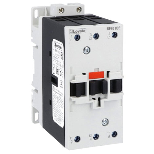 Lovato BF8000E230, BF Series Three-Pole Contactor, IEC Operating Current Ie (AC3) = 80A, AC/DC Coil, 100...250VAC/DC