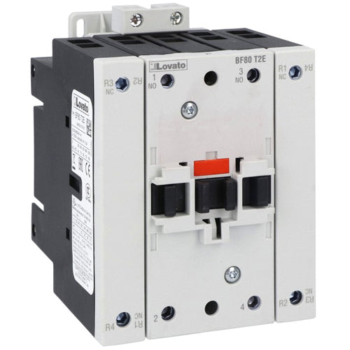 Lovato BF80T2E230, BF Series Four-Pole Contactor, IEC Operating Current Ith (AC1) = 115A, AC/DC Coil, 100...250VAC/DC, 2NO and 2NC