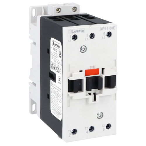 Lovato BF9400E230, BF Series Three-Pole Contactor, IEC Operating Current Ie (AC3) = 94A, AC/DC Coil, 100...250VAC/DC