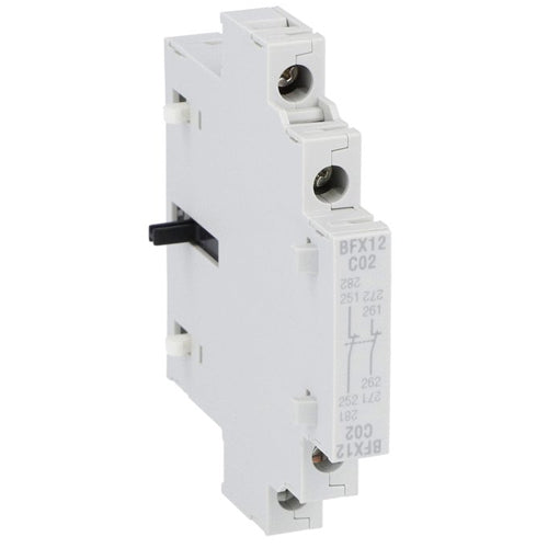 Lovato BFX12C02, Auxiliary Contact with Side Mounting, Screw Terminals, For BF160…BF400 Series Contactors, 2NC